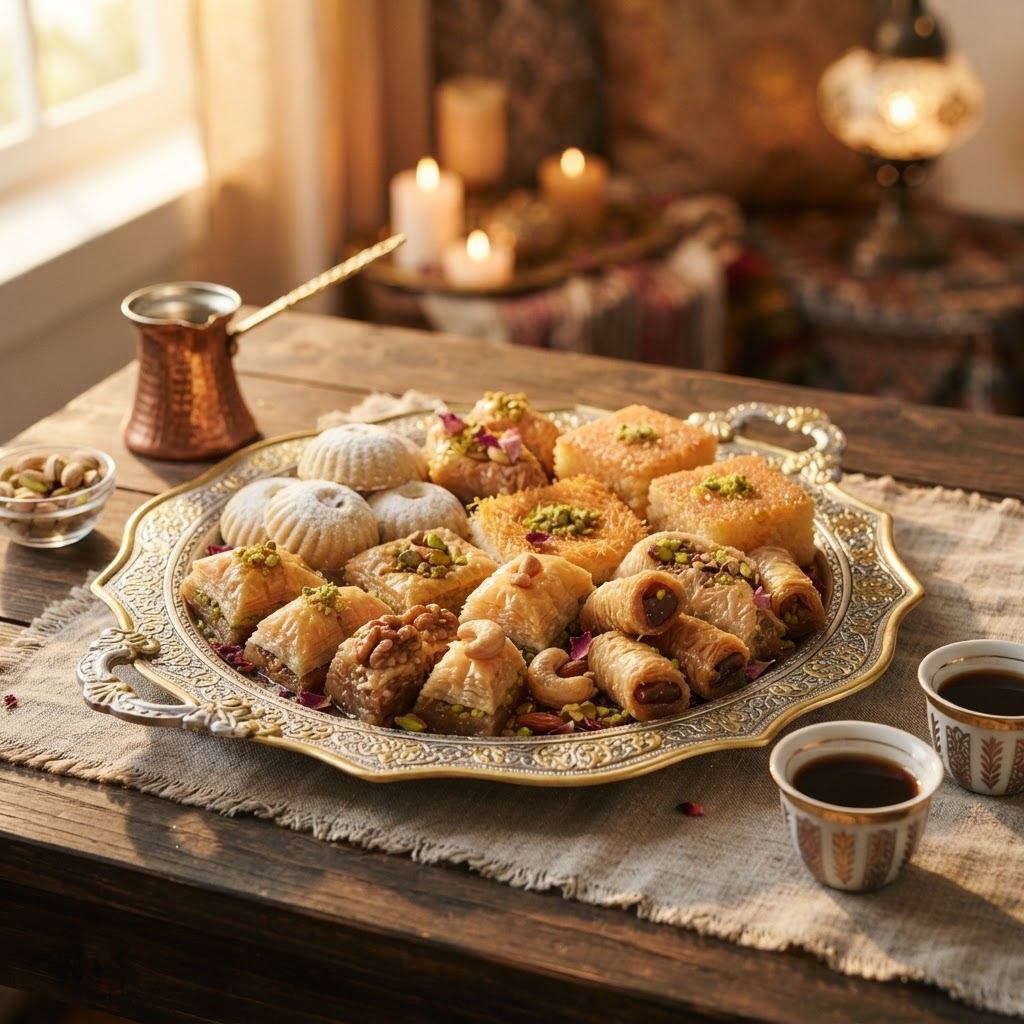 حلويات عربية متنوعة